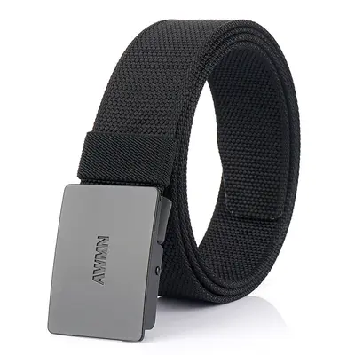 Men's Stretch Nylon Canvas Belt, Versatile Workwear and Jeans Belt