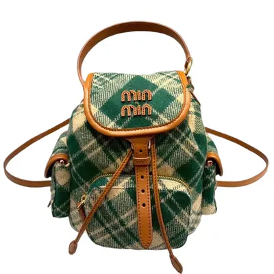2025 Winter Plaid Backpack Commuter Shoulder Mini Underarm Bag for Women - 5
