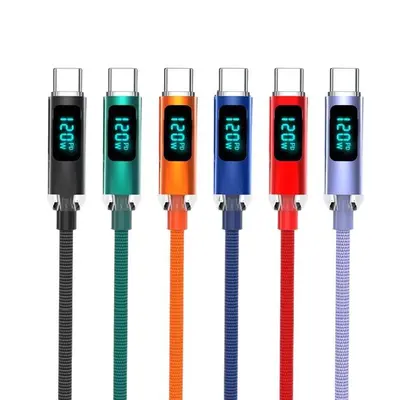 120W Schnellladekabel, geflochten, kompatibel mit Huawei, Honor, Xiaomi, VIVO, OPPO