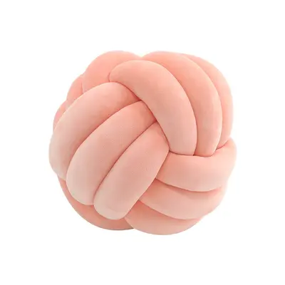 Scandinavian cross-border three-strand rope knotted hand-woven knot round ball headboard fabric pillow sofa cushion lumbar pillow - 13