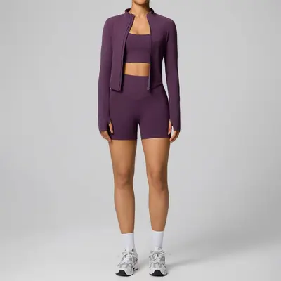 Women's Three-Piece High-Elasticity Yoga Wear Set - 8