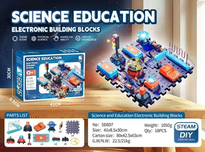 Children's Science Electronic Circuit Building Blocks Physics Experiment Set - 12