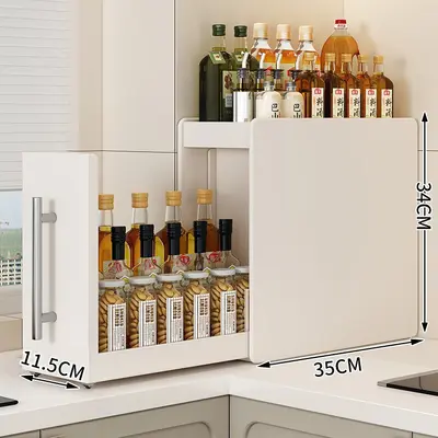 Küchen-Gewürzregal, mehrschichtig, ausziehbar, Gewürzorganizer