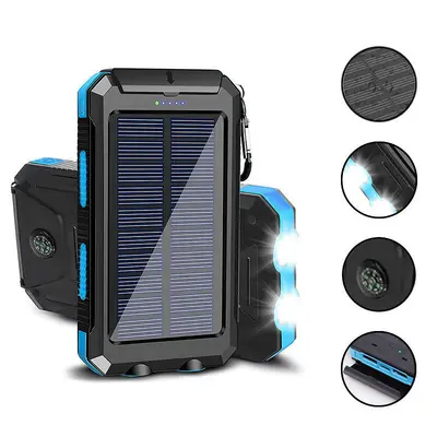 3.6 Çapraz Sınır Outdoor Solar Power Bank 20000mAh Büyük Kapasiteli LED Aydınlatma Su Geçirmez Taşınabilir Şarj Cihazı LOG - 11