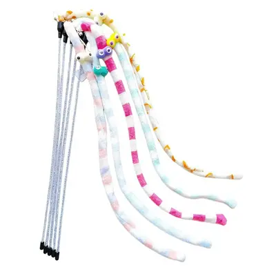 Tırtıl çanlı kedi oyuncağı, interaktif olta tipi kedi oyuncağı - 6
