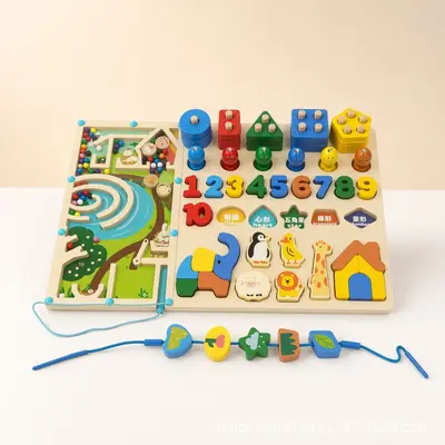 Montessori-Holzspielzeug, Puzzle-Labyrinth - 2