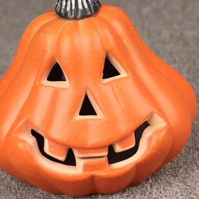 Light-Up Large Halloween Pumpkin Lantern Decoration - 3