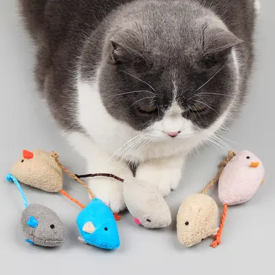 猫玩具猫薄荷小老鼠自嗨猫咪毛绒玩具仿真老鼠耐咬逗猫棒磨牙玩具
