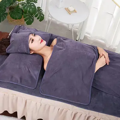 Güzellik salonu havlu seti, tüy bırakmayan, 3 parçalı - 9