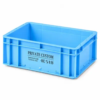 Verstärkte Kunststoff-EU-Logistikbox mit Deckel - 13