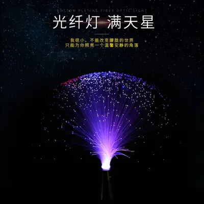 Starry Sky Fiber Optic Lamp, LED Colorful Night Light, Bedroom Ambient Light