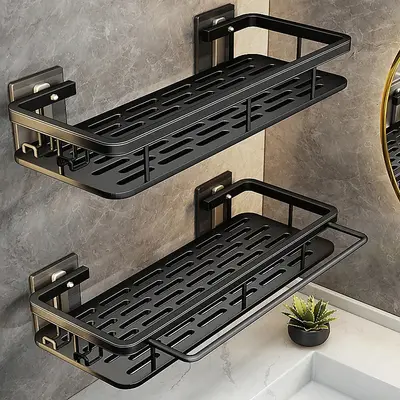 Banyo duvar tipi delme gerektirmeyen tuvalet banyo lavabo duvar rafı banyo depolama rafı