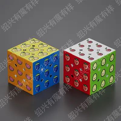 动物水果儿童魔方三阶顺滑益智动脑卡通图案幼儿园入门益智玩具