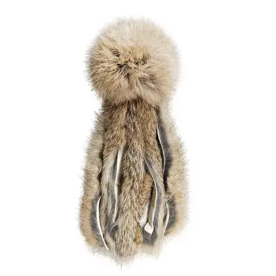 Real Rabbit Fur Octopus Cat Toy with Catnip, Handmade, Chew-Resistant - 6