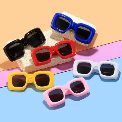 Kinder-Sonnenbrille mit eckigem Rahmen, verspieltes Design - 4