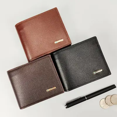 Men's Horizontal Short Wallet with Multiple Card Slots - 4