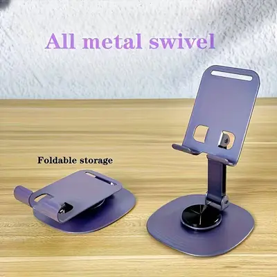 Tamamen metal dönen cep telefonu tutucusu, üst düzey mekanik masaüstü tablet, evrensel metal tutucu, drama izleme tembel canlı yayın standı - 7