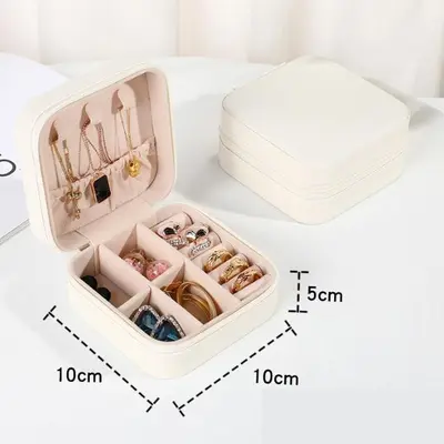 Cross-border jewelry storage box, portable jewelry box for travel, compact ring packaging, decorative bracelet, ready stock from manufacturer - 13