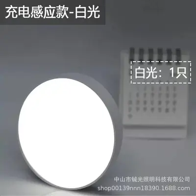 Yuvarlak Şarj Edilebilir LED Gece Lambası, Hareket Sensörlü, USB Kısılabilir, Mıknatıslı - 7