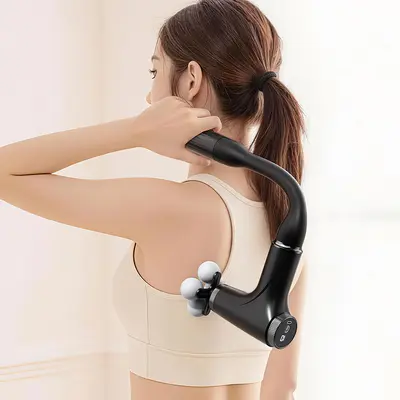 Angled Detachable Massage Gun, Multifunctional for Neck and Lower Back