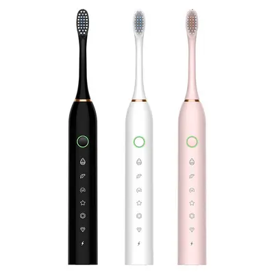 Adult electric toothbrush, sonic, soft bristles, rechargeable