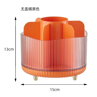 Rotating makeup brush storage box, transparent, dustproof - 12
