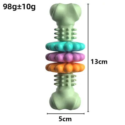 Dog Toy Set, TPR Bone-Shaped Durable Chew Toy