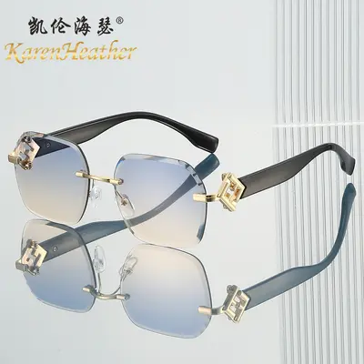 Frameless Sunglasses, UV Protection, Model 8123 - 1