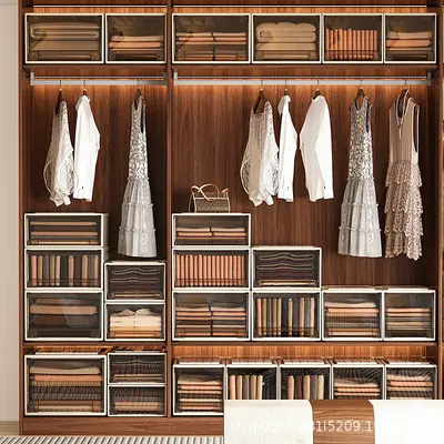 Drawer storage box, transparent, large capacity