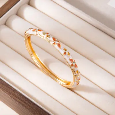 Chinesisches Armband offene Krone Cloisonné-Armreif - 11