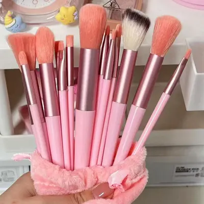 13-piece makeup brush set, powder brush, blush brush, eyeshadow brush, affordable portable soft hair travel makeup brush suitable for beginners - 10