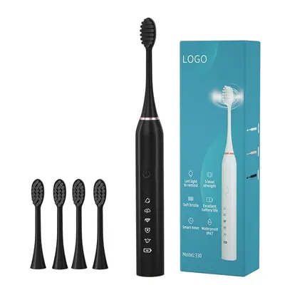 Rechargeable Electric Toothbrush for Adults, Soft Bristles, Couple Set - 12