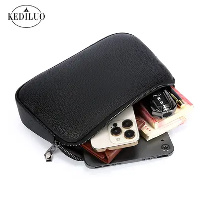 Fingerprint Lock Men's Clutch Bag, Large Capacity - 4