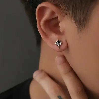 Magnetic Ear Clip for Men, Painless Punch-Free Earrings