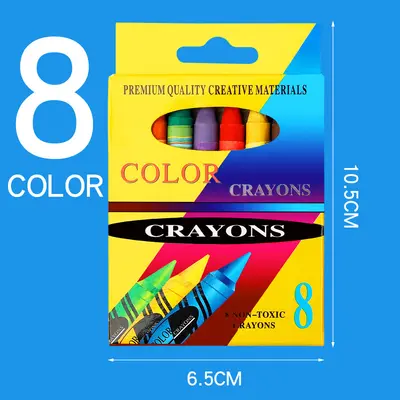 Çocuk boyama mum boya seti 6 renk 8 renk 12 renk 24 renk yaratıcı DIY grafiti yağlı pastel boyama boya kalemi - 8