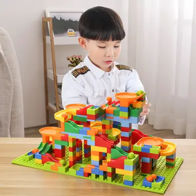 LEGO-Compatible Small Particle Slide Building Blocks, Ages 3-6