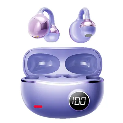 M91 clip-on earbuds with digital display and long battery life
