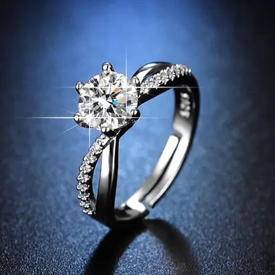 Luxus-Trauringe, Diamant, Paarversion, verstellbar - 12