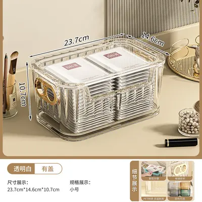 Cosmetic storage box, transparent acrylic, desktop organizer - 9
