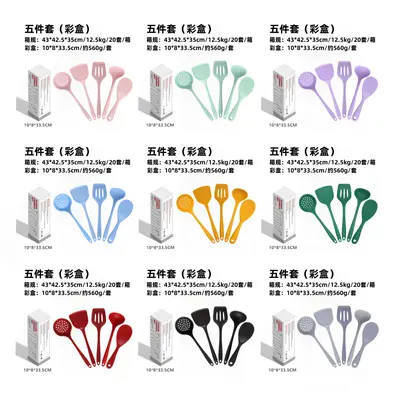 Silicone Spatula Spoon Set Non-stick Cookware Utensils Soup Spoon Cooking Shovel Kitchen Tools Home Kitchenware Accessories - 11