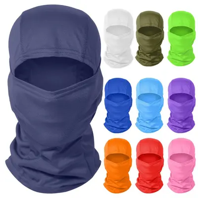 Motorcycle Ice Silk Face Mask and Sun Protection Hood, Full Face, Summer