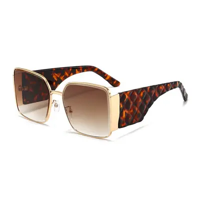 Retro Square Large Frame Sunglasses for Women, Slimming Fit for Big Faces - 3