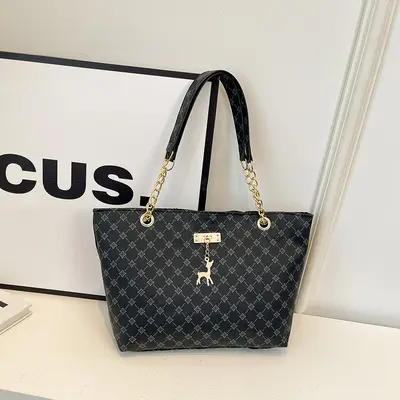Retro Chain Women's Shoulder Tote Bag, Large Capacity - 4