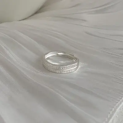 Geometric Möbius ring for women, open adjustable, luxury style - 8