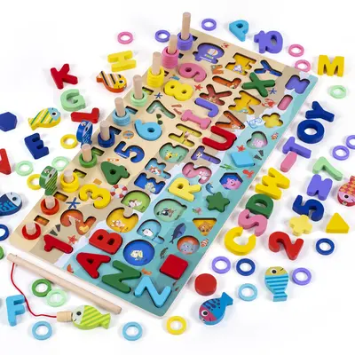 Dinosaur Wooden Logic Puzzle, Early Education Building Blocks for Ages 1-2 - 10