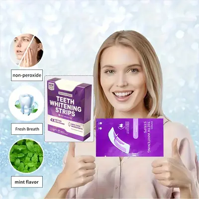 Teeth whitening strips, 4-pack