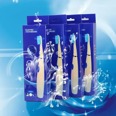 Waterproof Sonic Electric Toothbrush with 3 Replacement Brush Heads