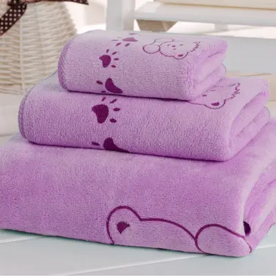 Baskılı banyo havlusu seti, 3 parça, yetişkin unisex - 7