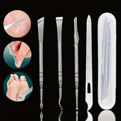 Pedicure Tool Set Stainless Steel Double-Headed Mirror - 7
