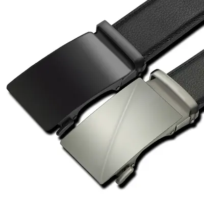 [Cross-border Special] Genuine Leather Belt with Automatic Buckle for Young and Middle-aged Men, Multipurpose Daily Use for Business - New Cowhide Leather
